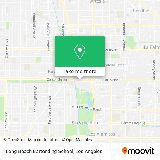 Long Beach Bartending School map