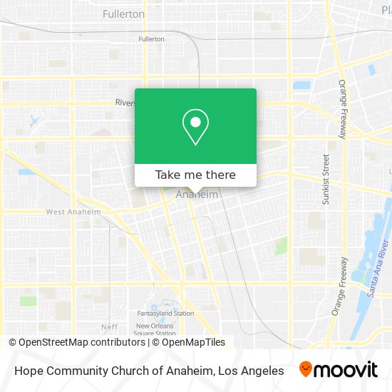 Mapa de Hope Community Church of Anaheim