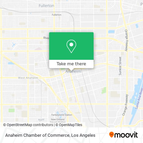 Anaheim Chamber of Commerce map