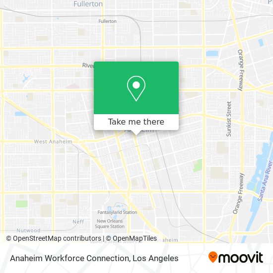 Anaheim Workforce Connection map