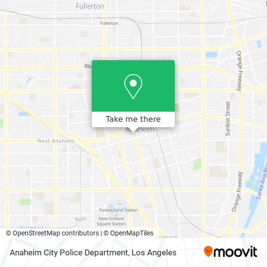 Anaheim City Police Department map