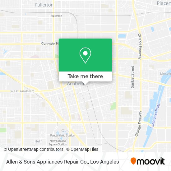 Allen & Sons Appliances Repair Co. map