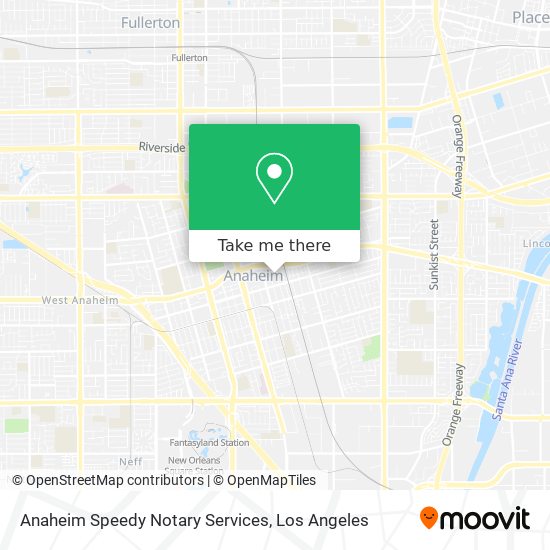 Anaheim Speedy Notary Services map