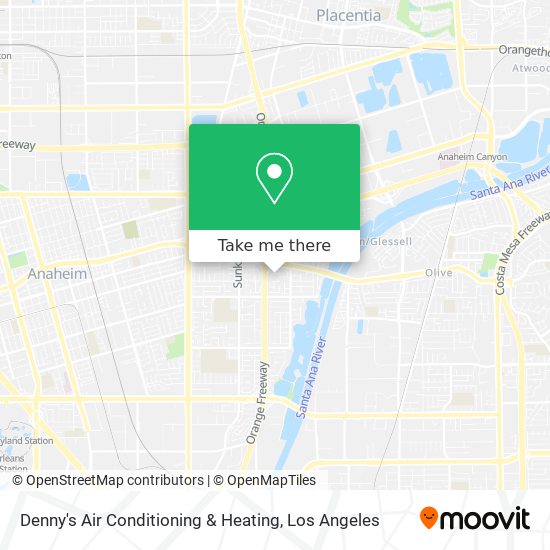 Denny's Air Conditioning & Heating map