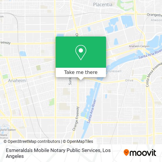 Esmeralda's Mobile Notary Public Services map