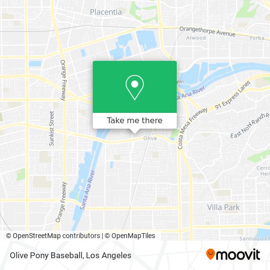 Mapa de Olive Pony Baseball