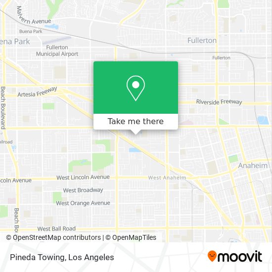 Pineda Towing map