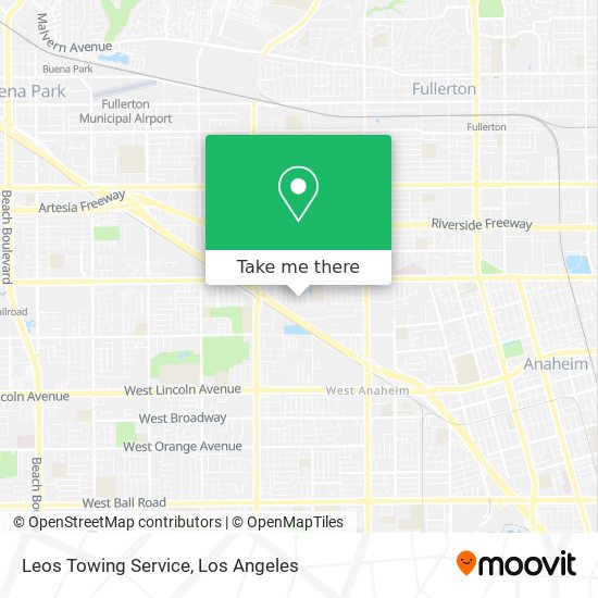 Leos Towing Service map