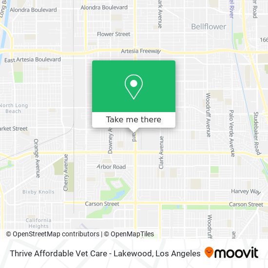 Thrive Affordable Vet Care - Lakewood map