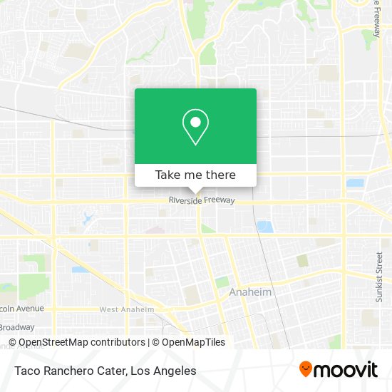 Taco Ranchero Cater map