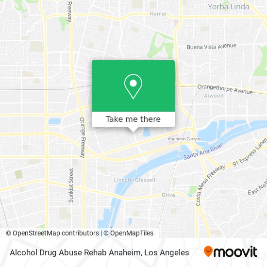 Mapa de Alcohol Drug Abuse Rehab Anaheim