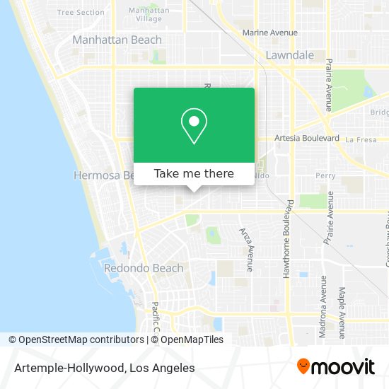 Artemple-Hollywood map