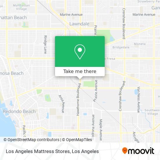 Mapa de Los Angeles Mattress Stores