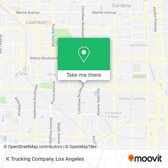 K Trucking Company map