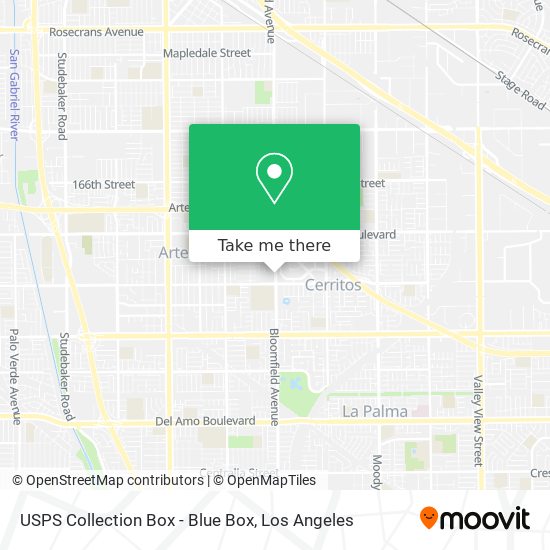 USPS Collection Box - Blue Box map