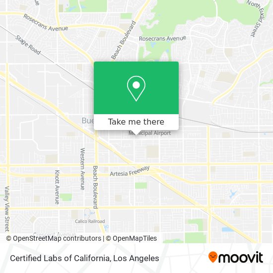 Certified Labs of California map