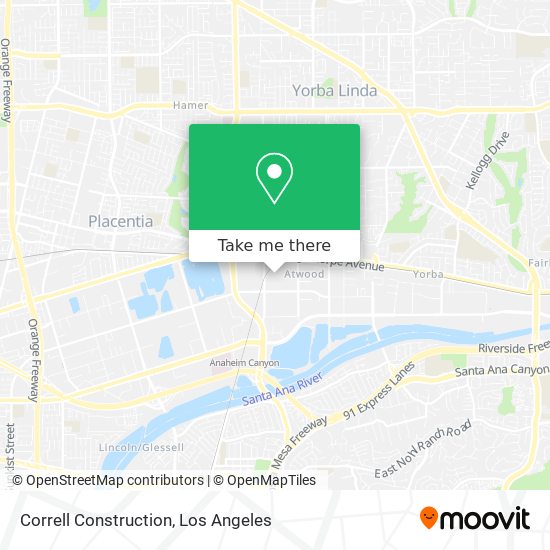 Correll Construction map