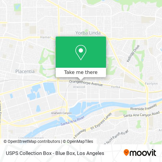 USPS Collection Box - Blue Box map