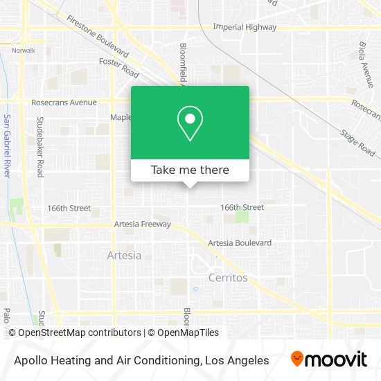 Apollo Heating and Air Conditioning map