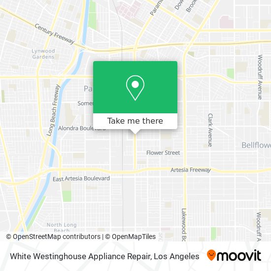 White Westinghouse Appliance Repair map