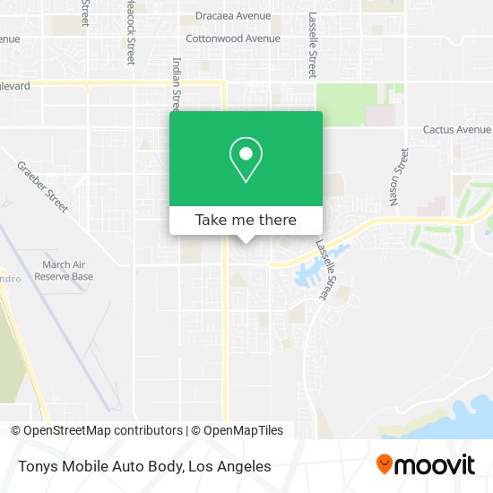 Tonys Mobile Auto Body map