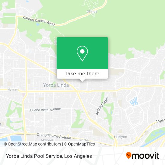 Yorba Linda Pool Service map