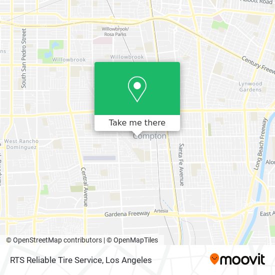 RTS Reliable Tire Service map