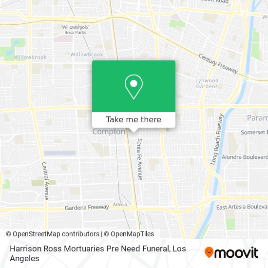 Harrison Ross Mortuaries Pre Need Funeral map