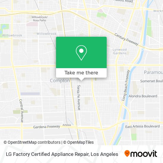 Mapa de LG Factory Certified Appliance Repair