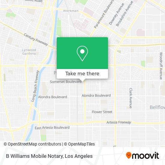 B Williams Mobile Notary map