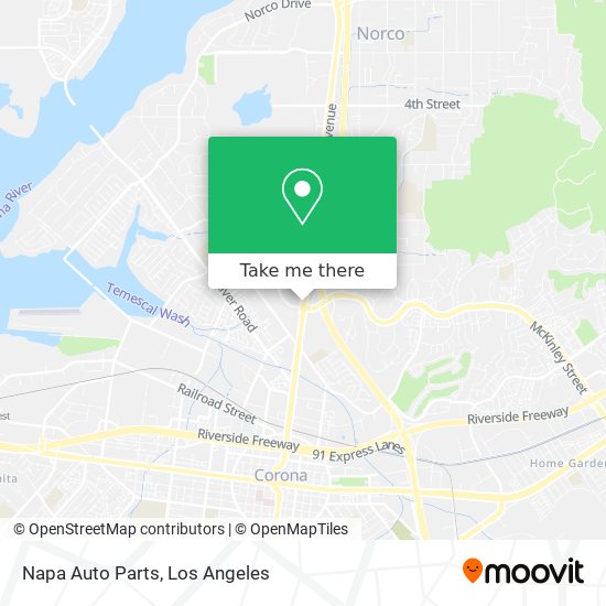 Napa Auto Parts map