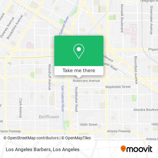 Los Angeles Barbers map