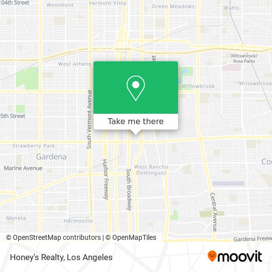 Honey's Realty map