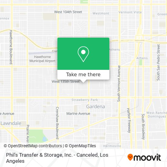 Mapa de Phil's Transfer & Storage, Inc. - Canceled