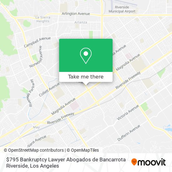 Mapa de $795 Bankruptcy Lawyer Abogados de Bancarrota Riverside