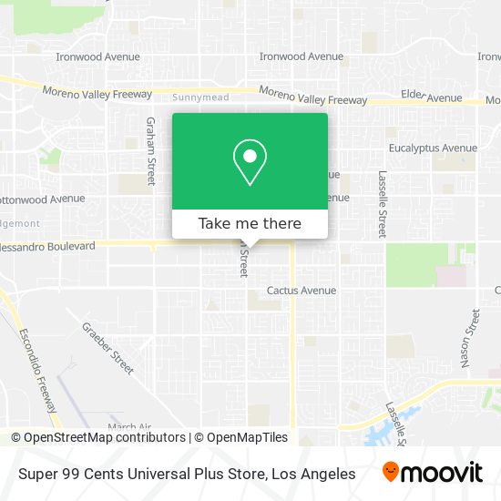Super 99 Cents Universal Plus Store map