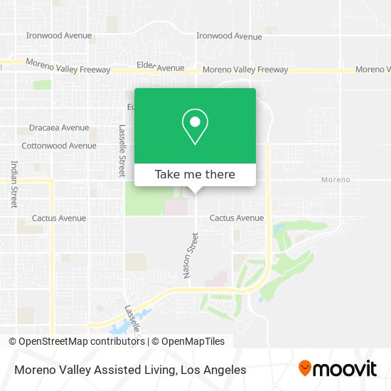 Moreno Valley Assisted Living map