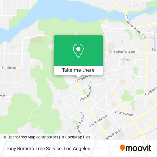 Tony Romero Tree Service map