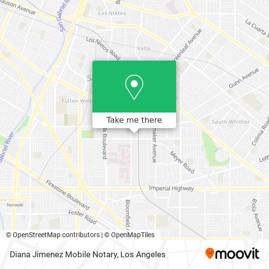 Mapa de Diana Jimenez Mobile Notary