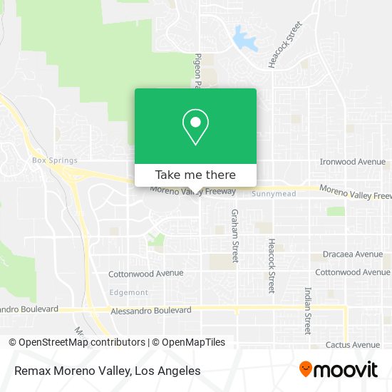 Remax Moreno Valley map