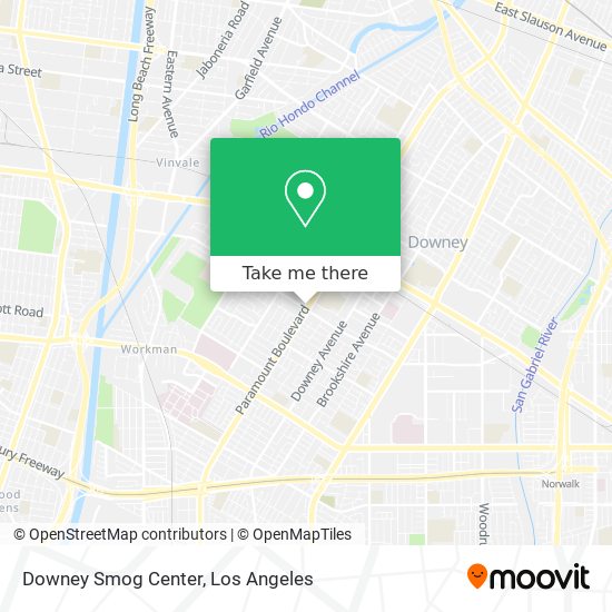 Downey Smog Center map