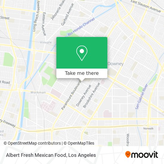 Mapa de Albert Fresh Mexican Food