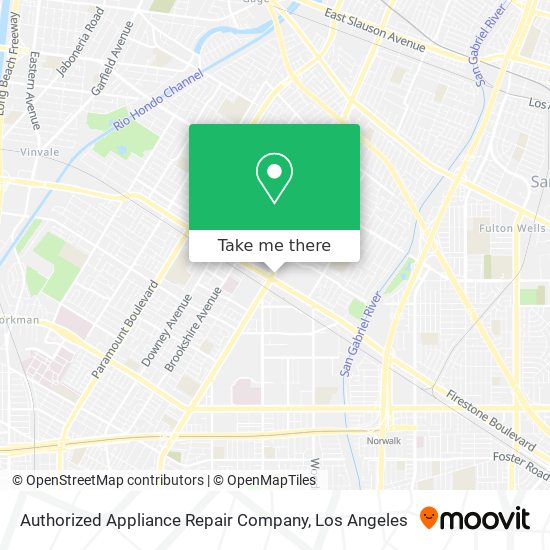 Authorized Appliance Repair Company map