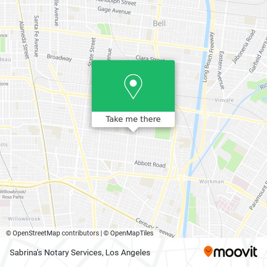 Mapa de Sabrina's Notary Services