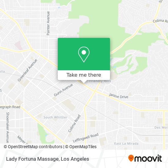 Lady Fortuna Massage map
