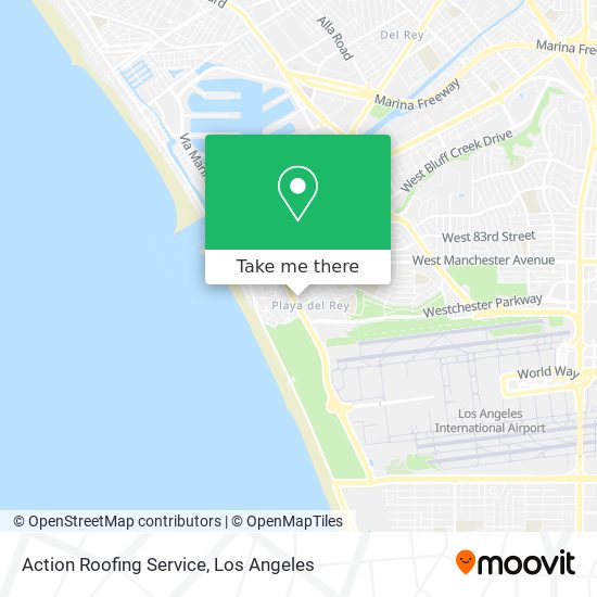 Mapa de Action Roofing Service