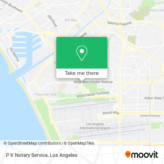 P K Notary Service map