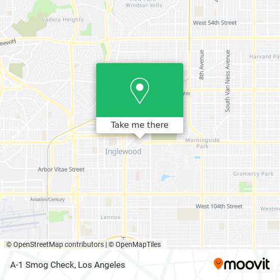 A-1 Smog Check map