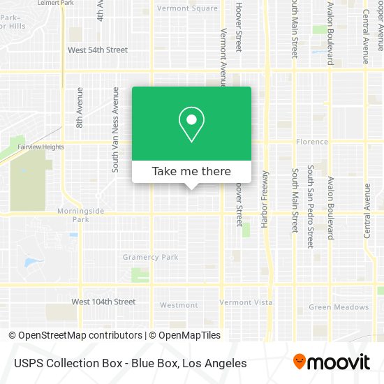 USPS Collection Box - Blue Box map