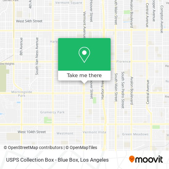 Mapa de USPS Collection Box - Blue Box